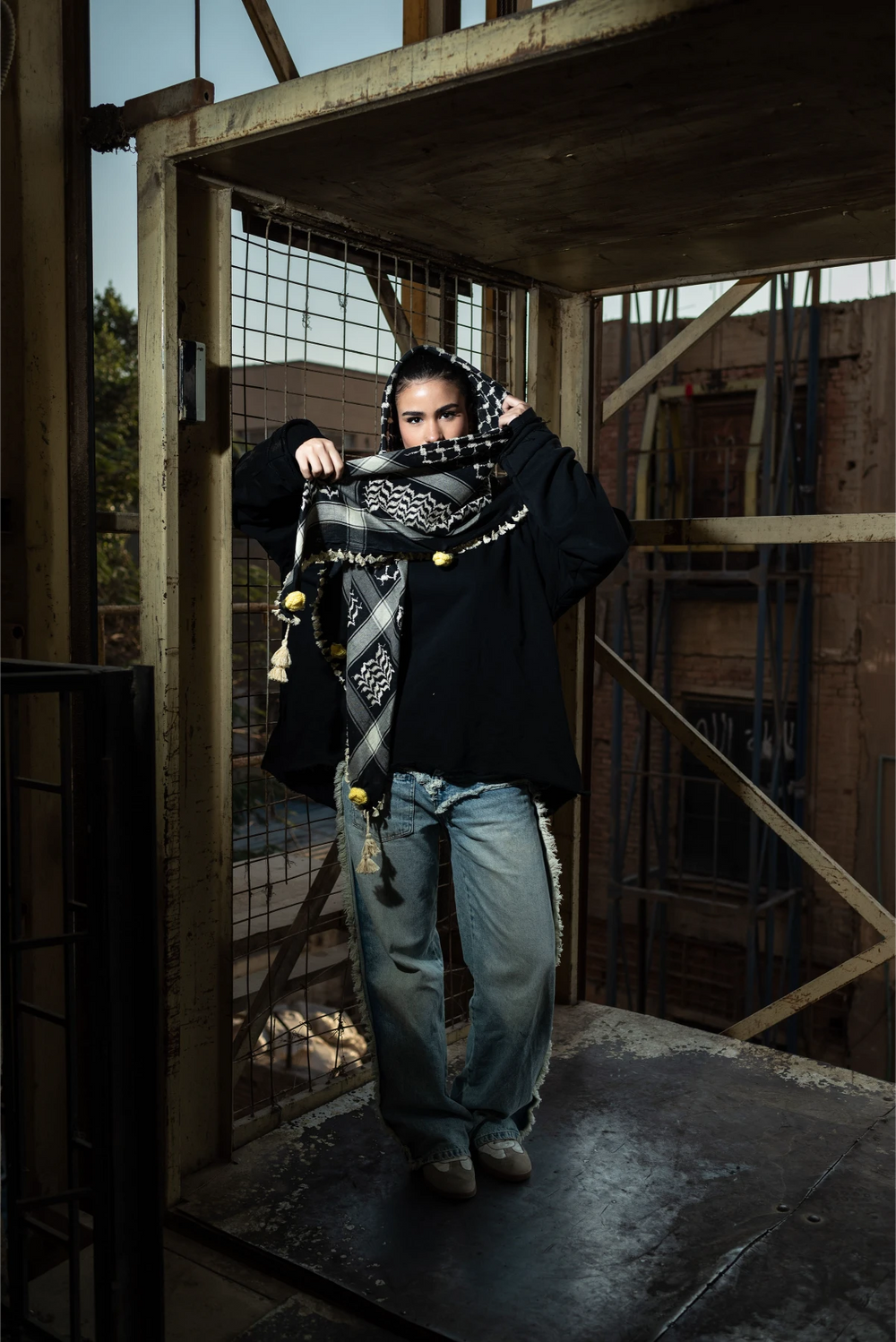 The Yellow Rose Kuffiyeh — Premium Handmade Edition