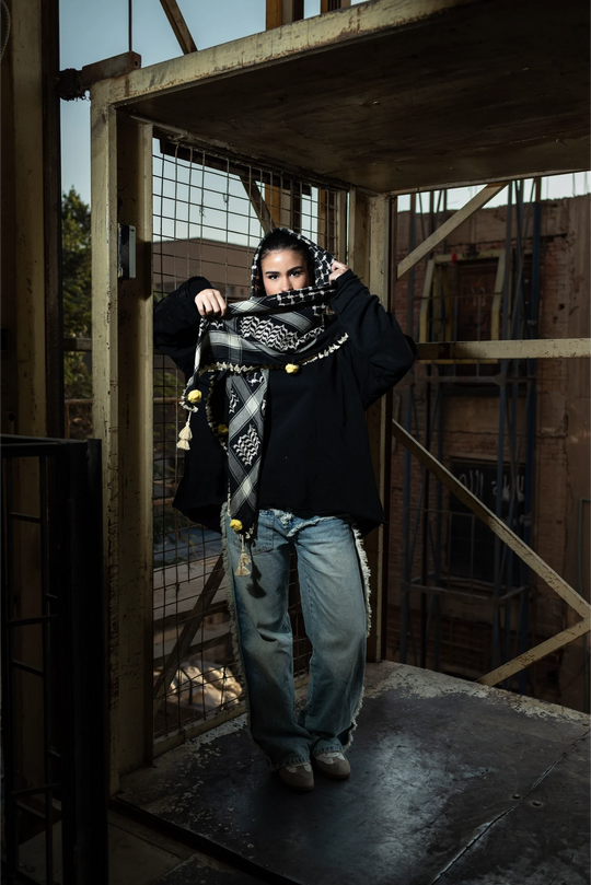 The Yellow Rose Kuffiyeh — Premium Handmade Edition