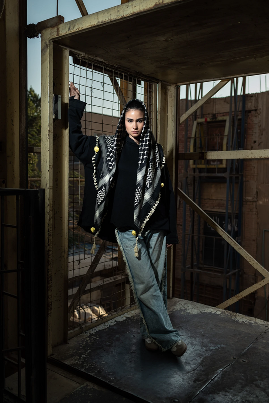 The Yellow Rose Kuffiyeh — Premium Handmade Edition