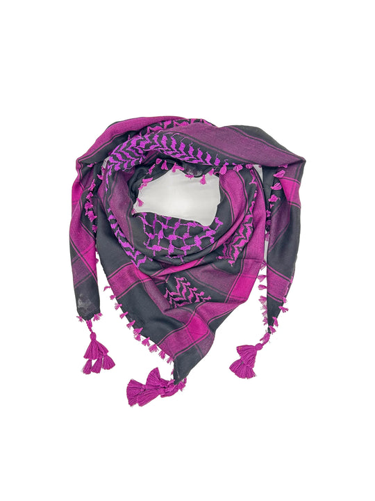 Authentic Pink and Black Palestinian Kuffiyeh