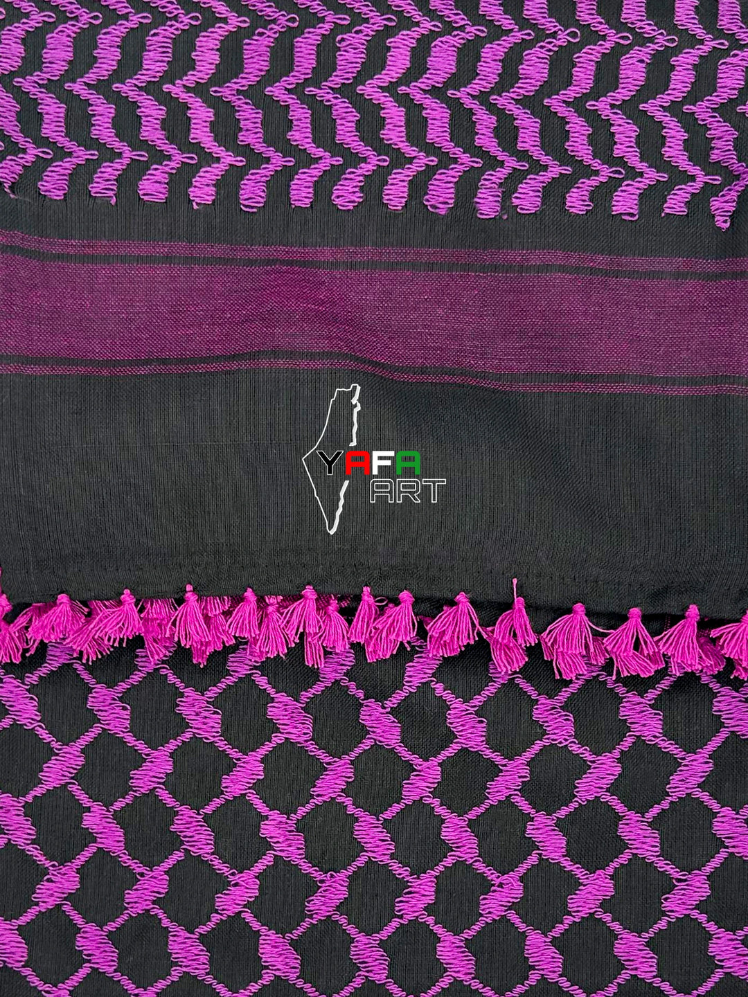 Authentic Pink and Black Palestinian Kuffiyeh