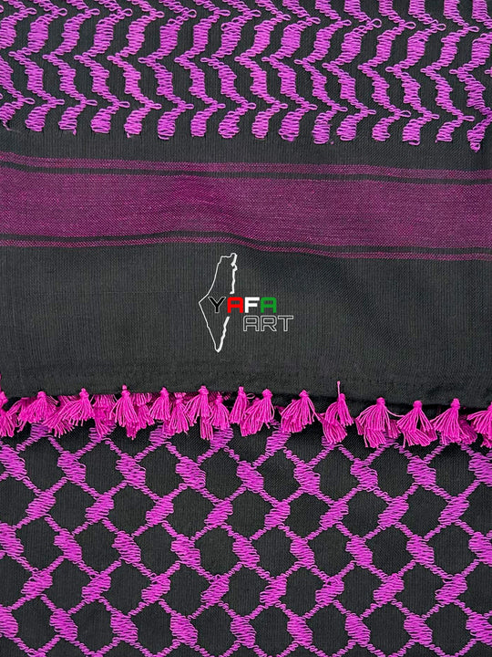 Authentic Pink and Black Palestinian Kuffiyeh