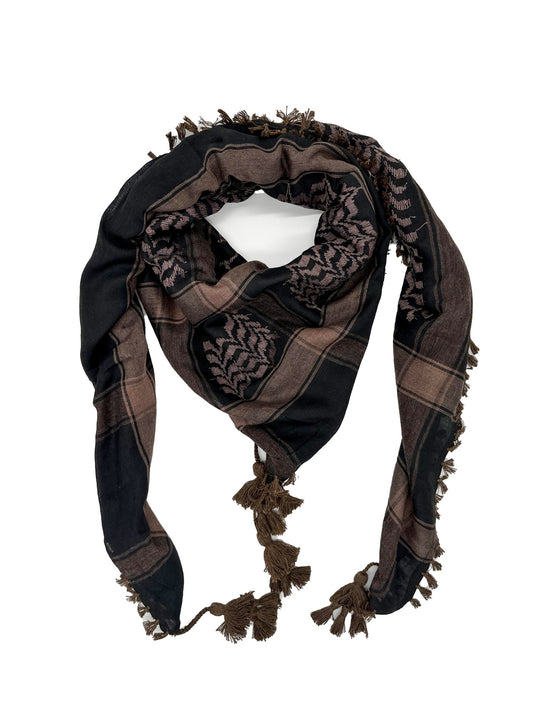 Authentic Brown and Black Palestinian Kuffiyeh