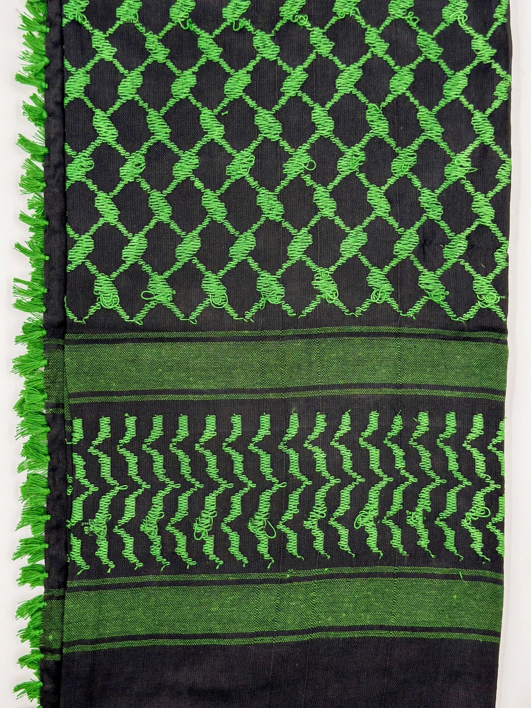 Authentic Green and Black Palestinian Keffiyeh