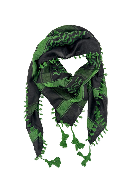 Authentic Green and Black Palestinian Keffiyeh