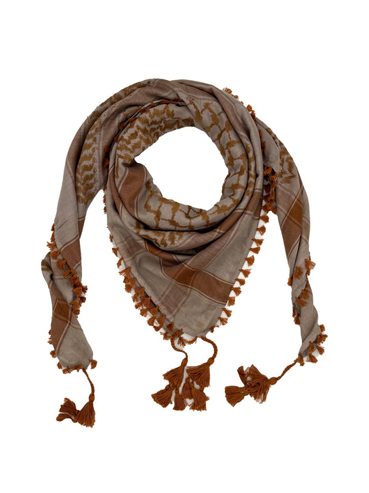 Beige & Havan Palestinian Kuffiyeh