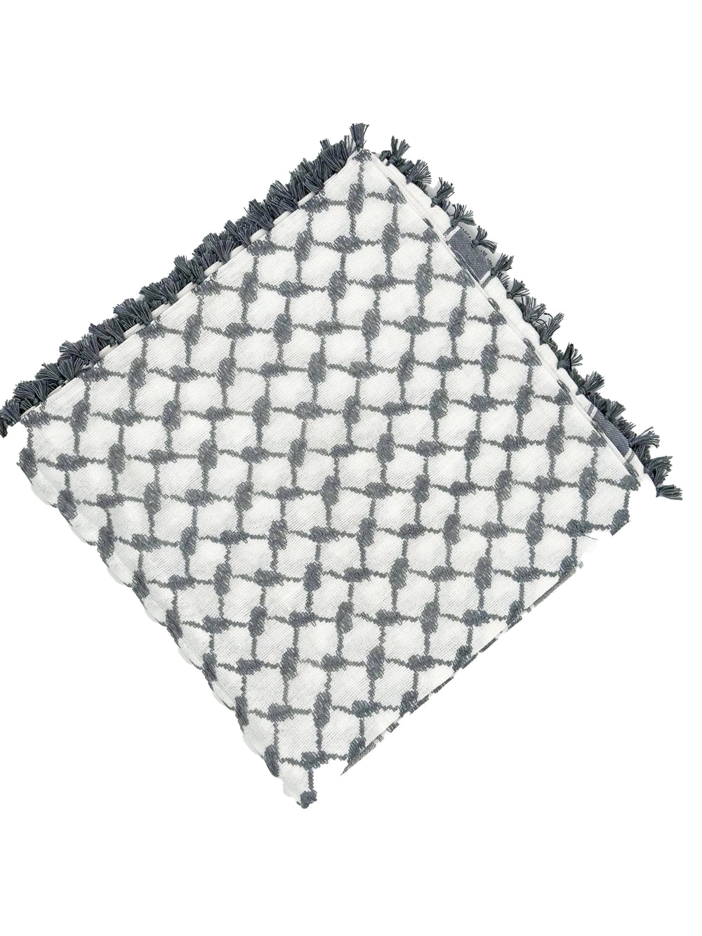 Silver & White Palestinian Kuffiyeh