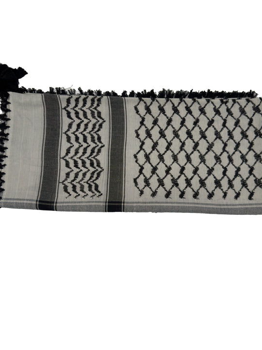Silver x Black Palestinian Kuffiyeh