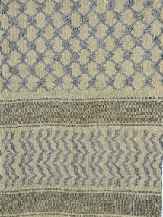 Sahara Sand x Silver Grey Palestinian Kuffiyeh