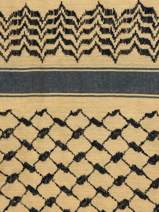 Desert Sand x Navy Blue Palestinian Kuffiyeh