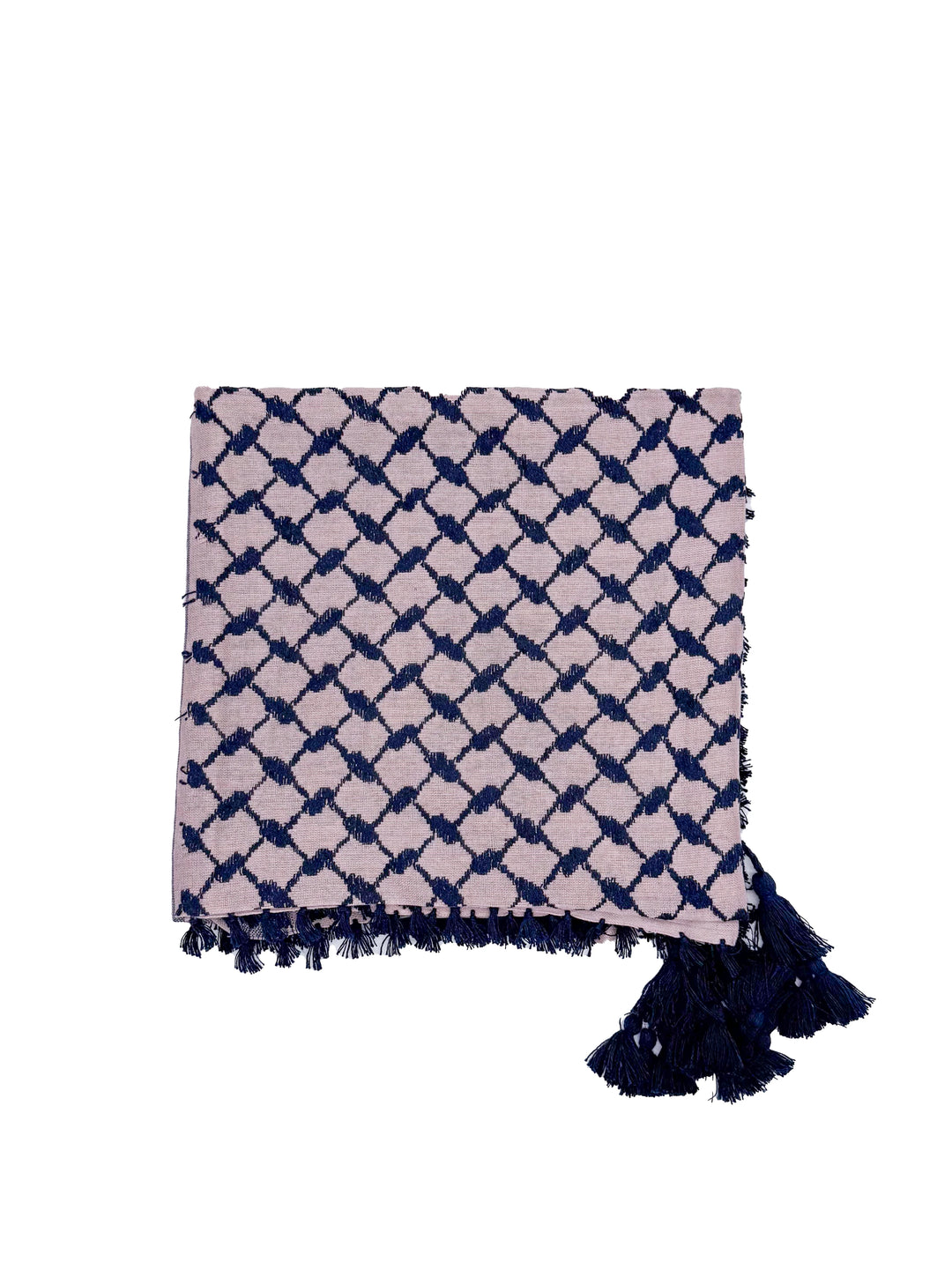 Desert Rose x Navy Blue Palestinian Kuffiyeh
