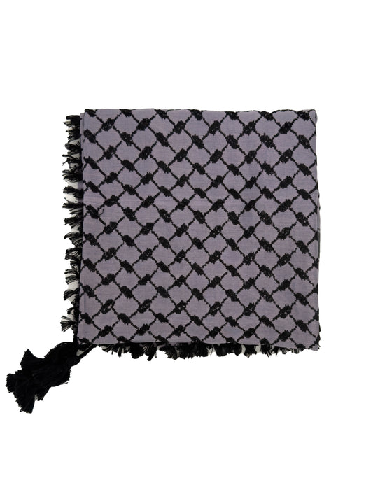 Misty Purple x Black Palestinian Kuffiyeh