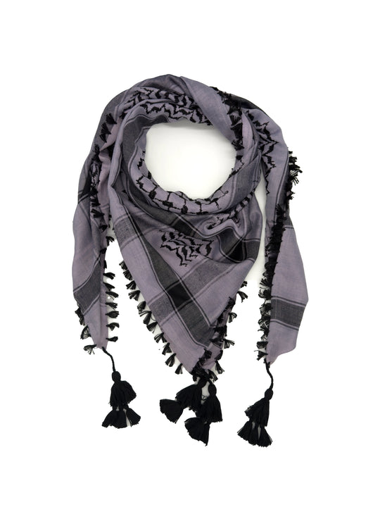 Misty Purple x Black Palestinian Kuffiyeh