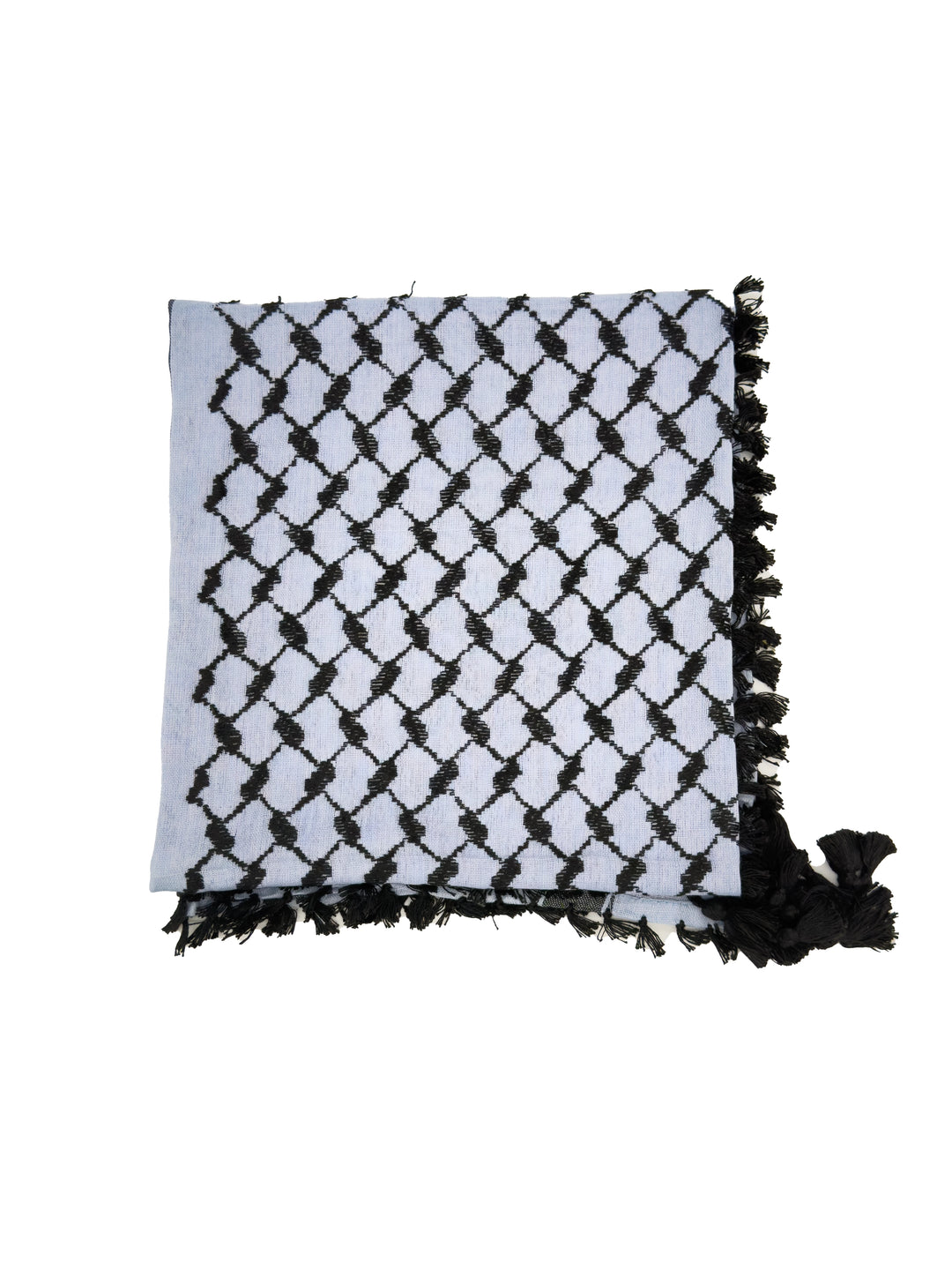 Dusty Blue x Black Palestinian Kuffiyeh