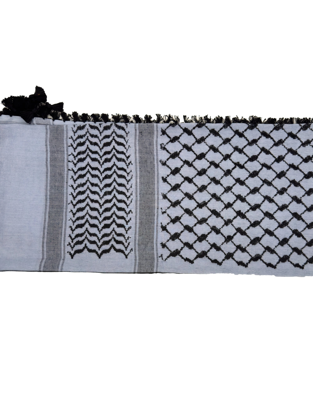 Dusty Blue x Black Palestinian Kuffiyeh