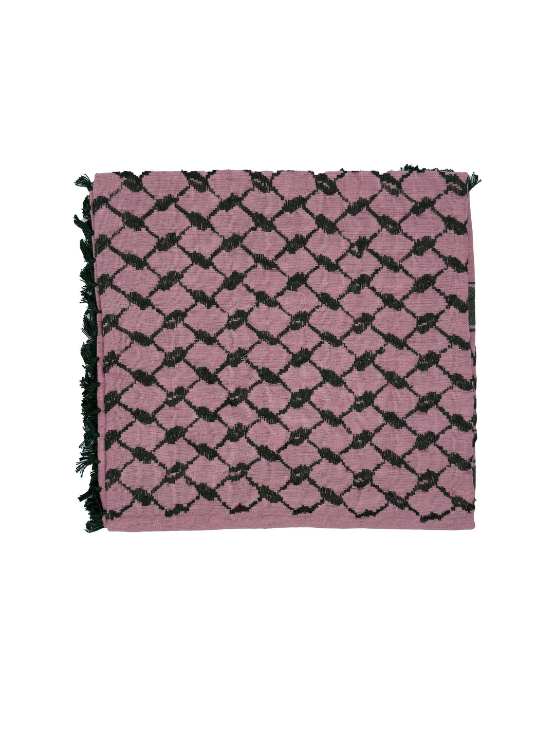 Pink x Olive Green Palestinian Kuffiyeh