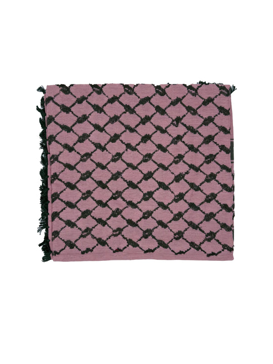 Pink x Olive Green Palestinian Kuffiyeh