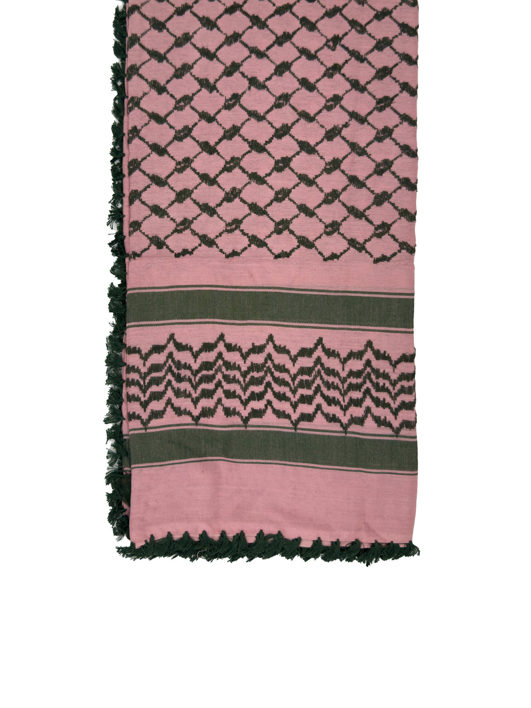 Pink x Olive Green Palestinian Kuffiyeh