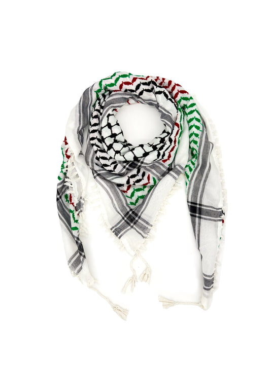 Palestine Flag Kuffiyeh — Yafa Originals