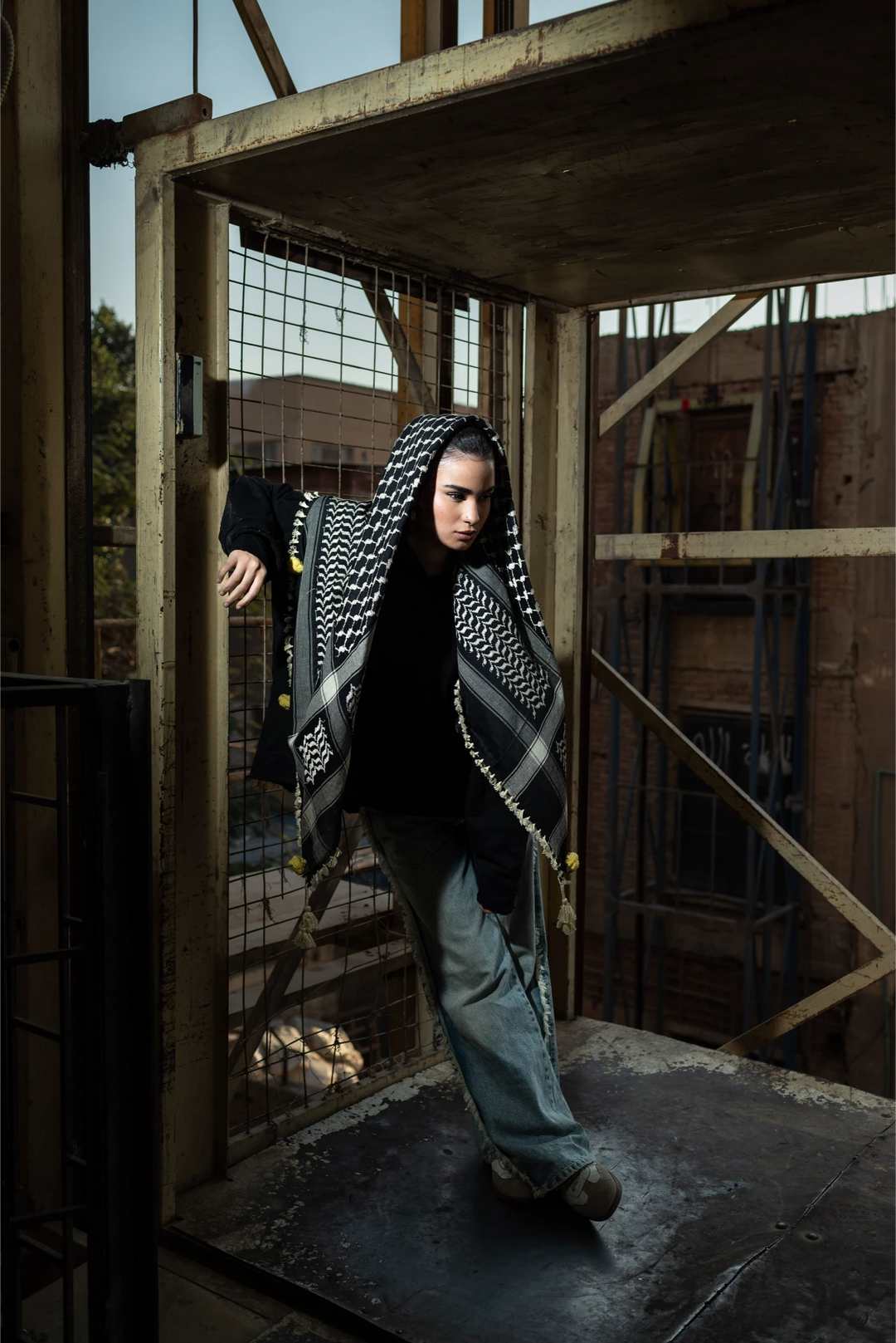 The Yellow Rose Kuffiyeh — Premium Handmade Edition