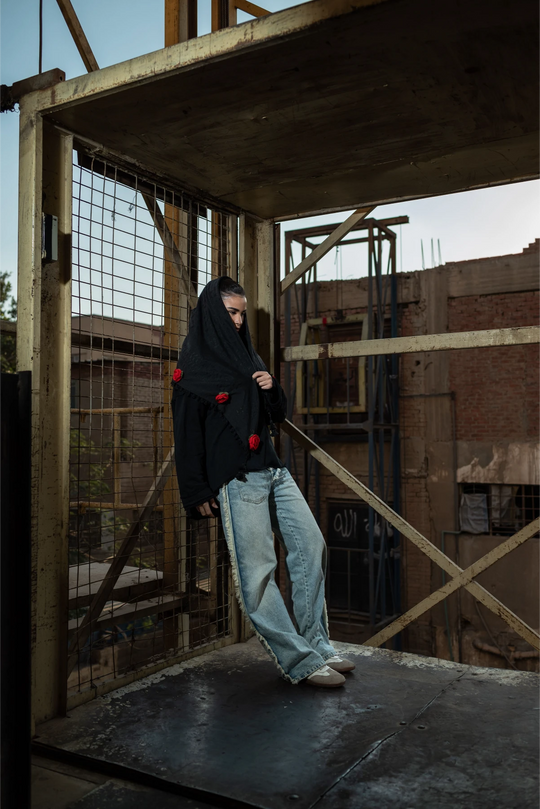 The Red Rose Kuffiyeh — Black Edition