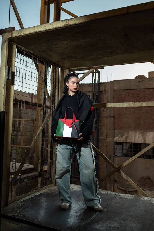 Yafa Heart Bag — Palestine Flag Leather Bag