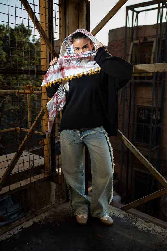 The Yafa Rainbow Kuffiyeh — Ivory Base - Limited Edition
