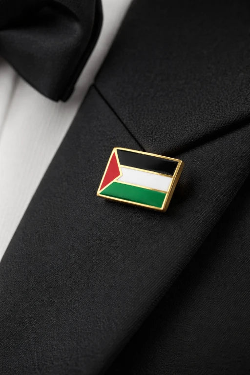 Palestine Flag Pin (Stainless Steel)