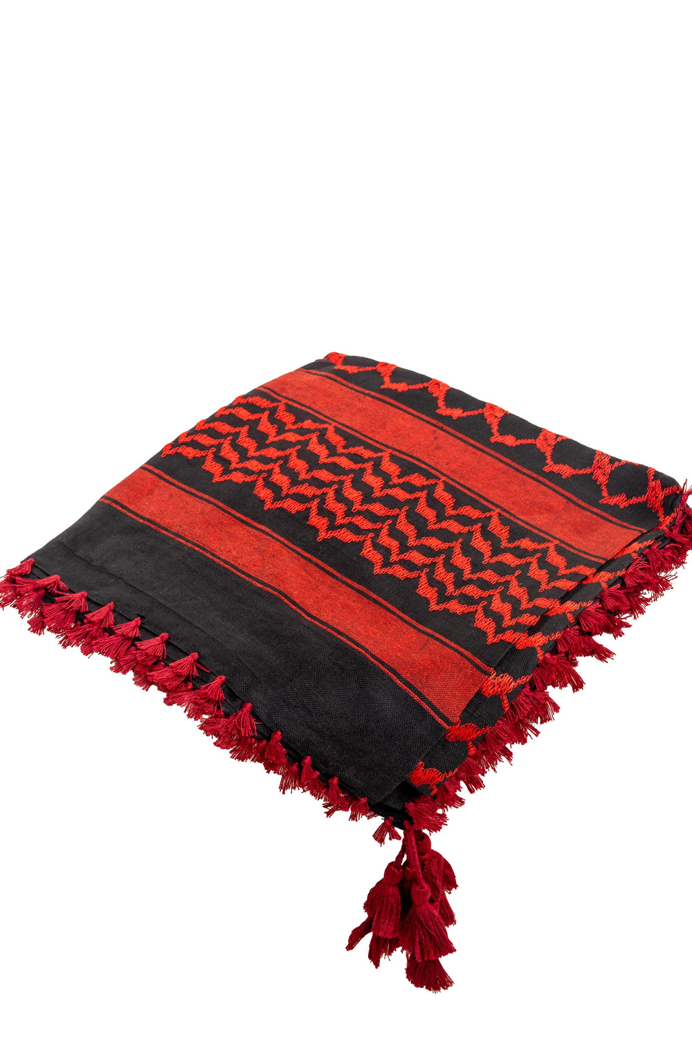 Authentic Red and Black Palestinian Kuffiyeh