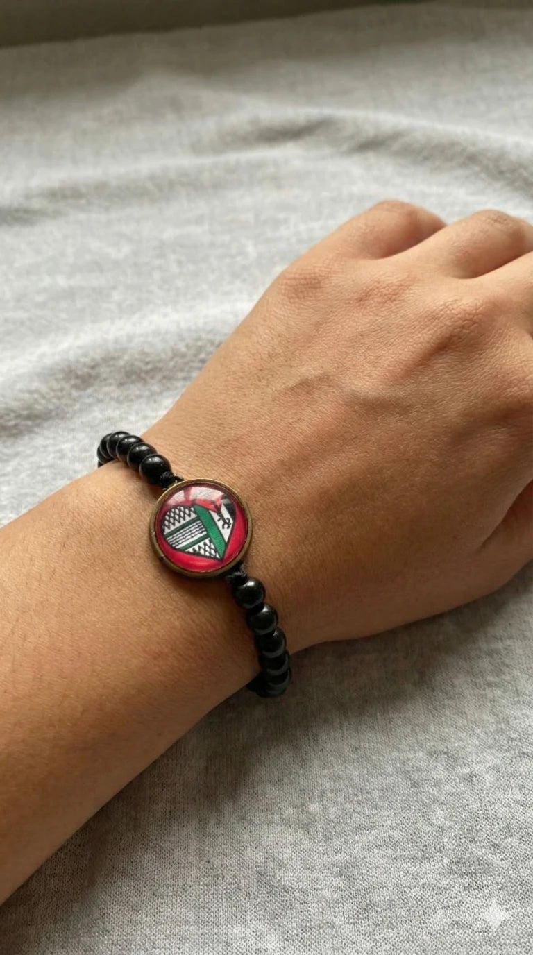 Palestine Heart – Beaded Bracelet