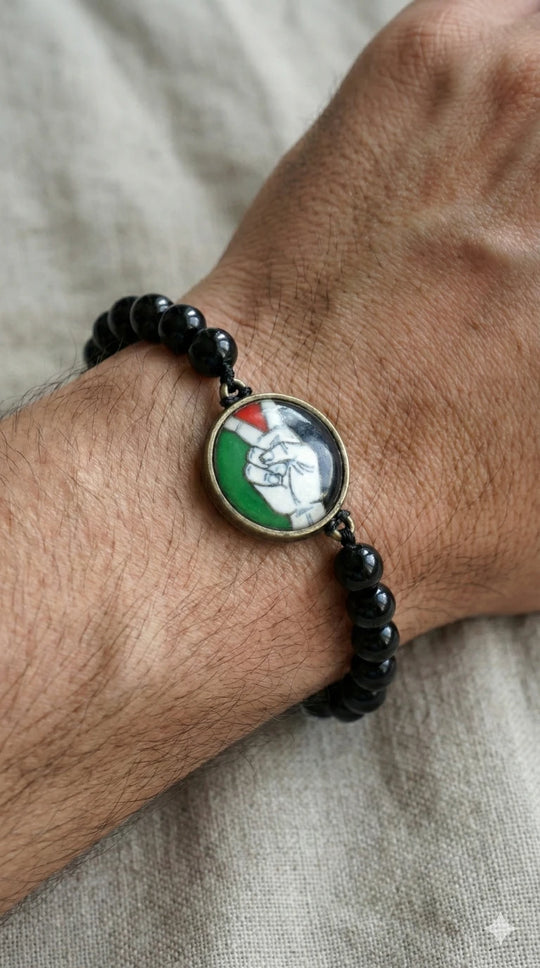 Palestine Victory – Glow-in-the-Dark Beaded Bracelet