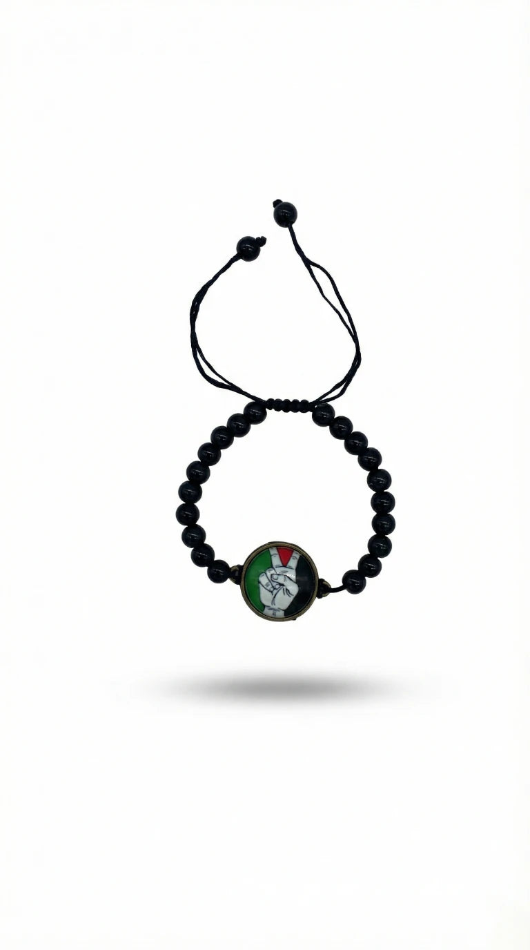 Palestine Victory – Glow-in-the-Dark Beaded Bracelet