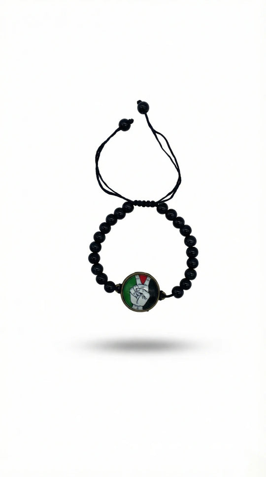 Palestine Victory – Glow-in-the-Dark Beaded Bracelet