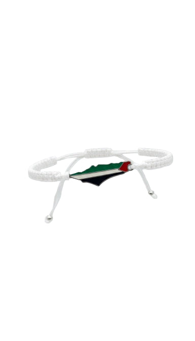 Bracelet with a green and black design on a white background