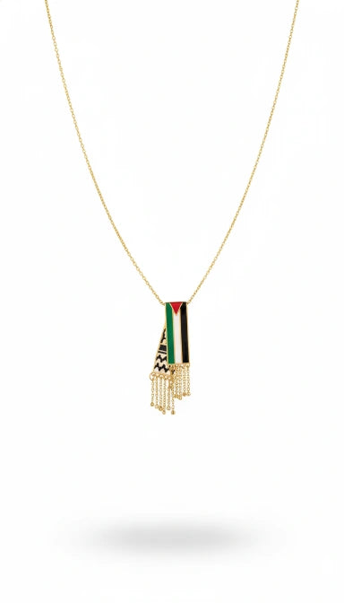 Keffiyeh Necklace — Gold (Stainless Steel)