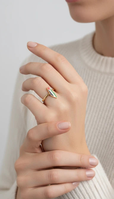 Palestine Flag Map Ring - Four Colors, One Heart, Infinite Pride