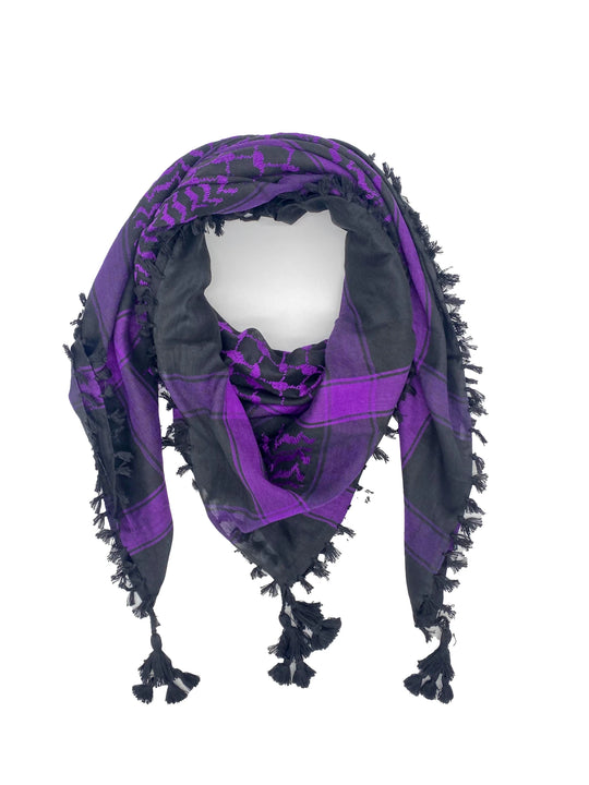 Authentic Purple X Black Palestinian Kuffiyeh