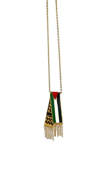 Keffiyeh Necklace — Gold (Stainless Steel)