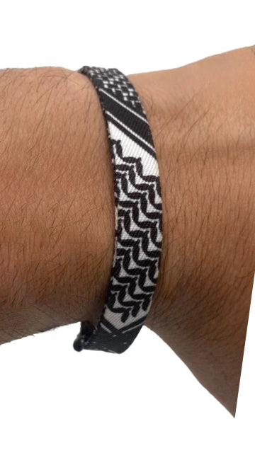 Keffiyeh Bracelet — Black & White