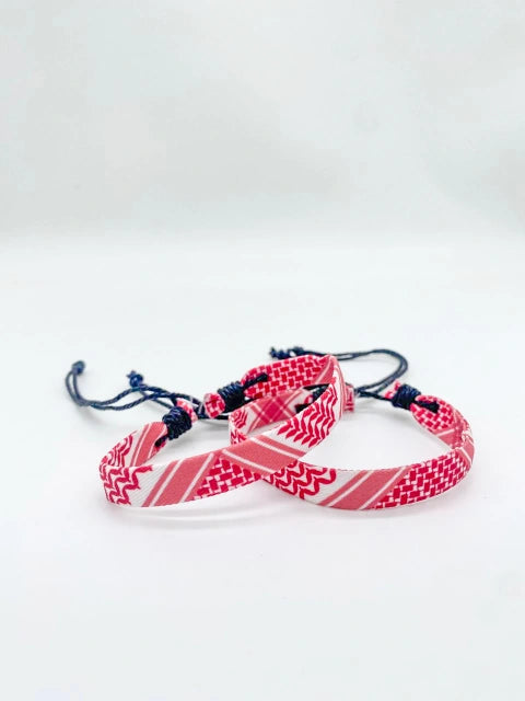 Keffiyeh Bracelet — Red & White