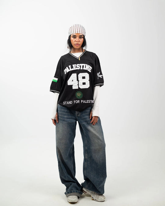 Olive Roots — 48 Game Jersey — Black & White