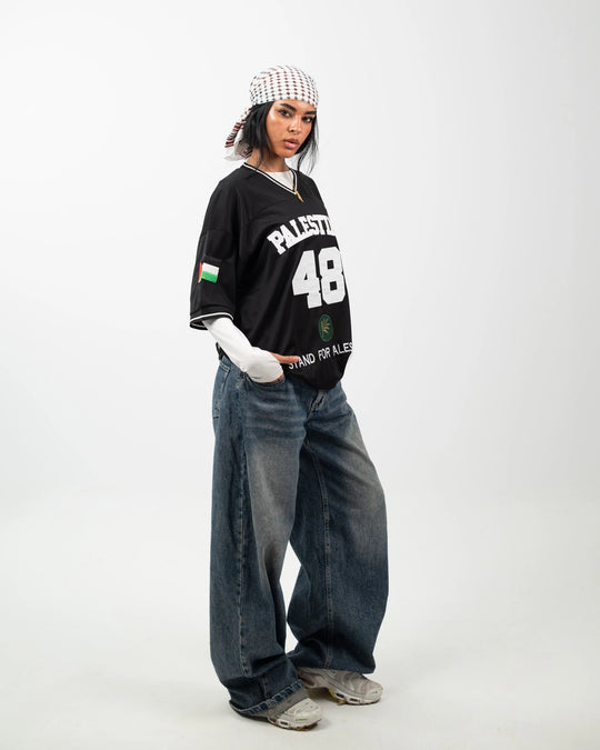 Olive Roots — 48 Game Jersey — Black & White