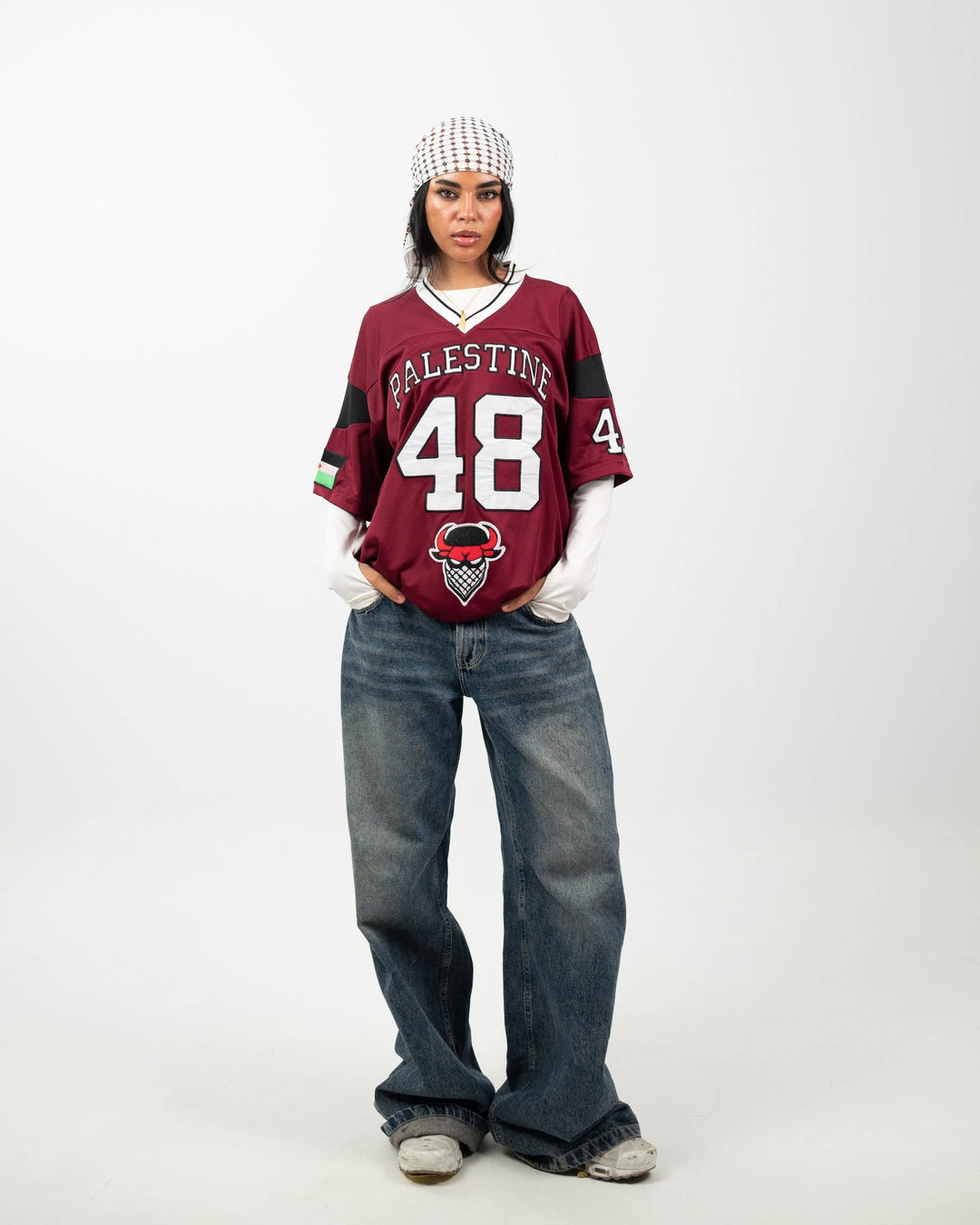 Palestine 48 Game Jersey — Burgundy