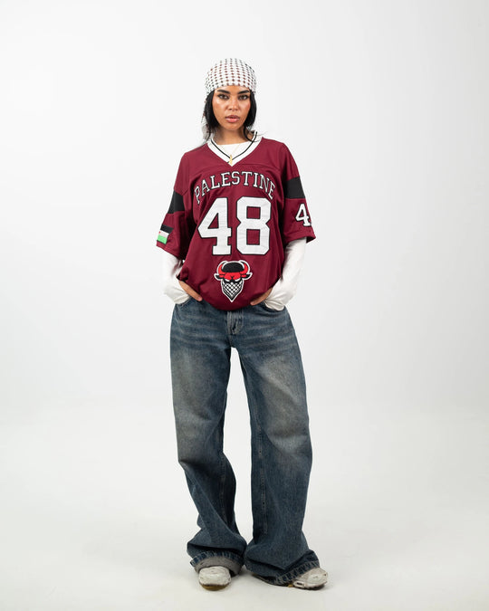 Palestine 48 Game Jersey — Burgundy
