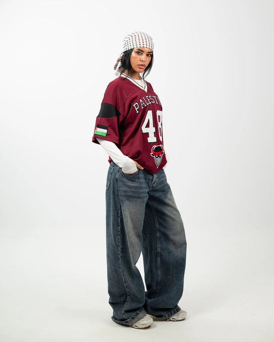 Palestine 48 Game Jersey — Burgundy