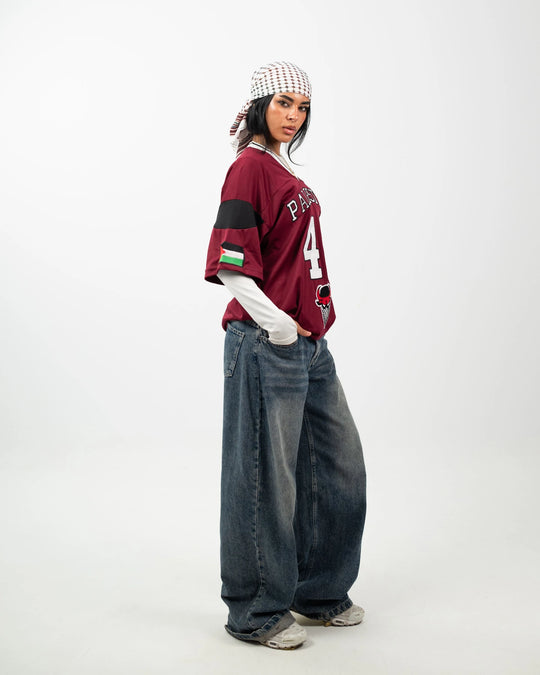 Palestine 48 Game Jersey — Burgundy