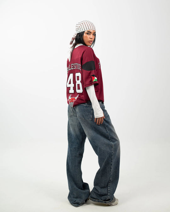 Palestine 48 Game Jersey — Burgundy