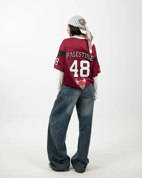 Palestine 48 Game Jersey — Burgundy
