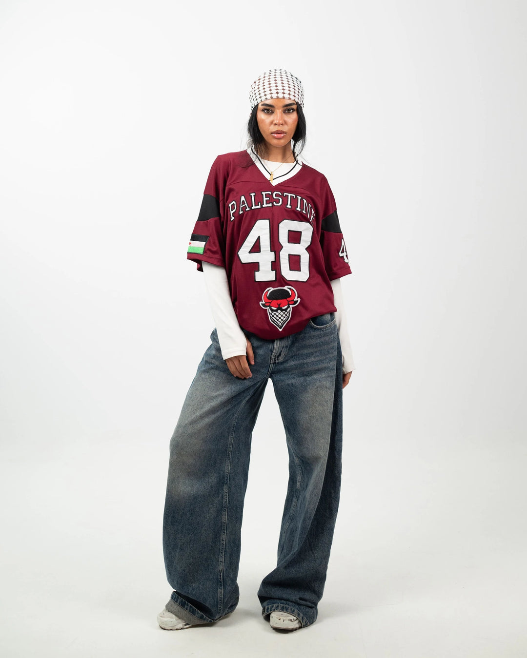 Palestine 48 Game Jersey — Burgundy