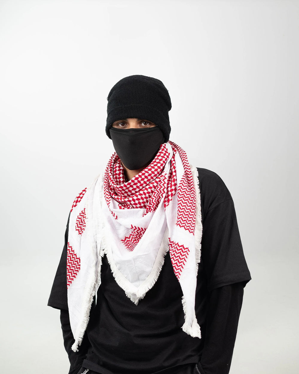 Premium Red Palestinian Kuffiyeh (Jordanian Pattern)